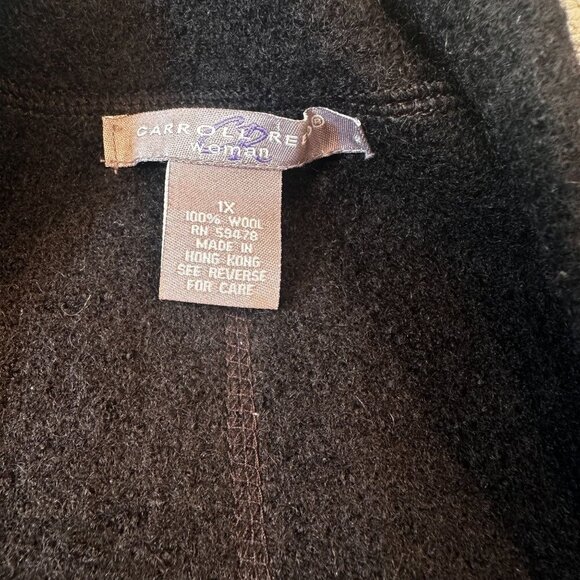 Carroll Reed Wool Jacket Women Felted Textured Pocket Cardigan Long Sleeve - Picture 2 of 16